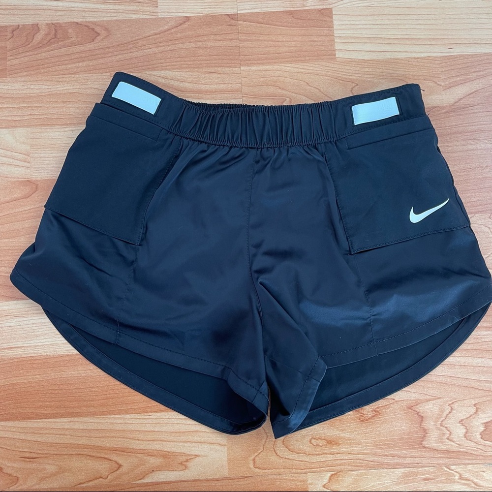 Nike satin high waisted shorts